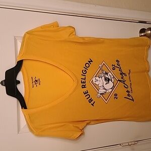 True Religion Mustard Graphic Tee